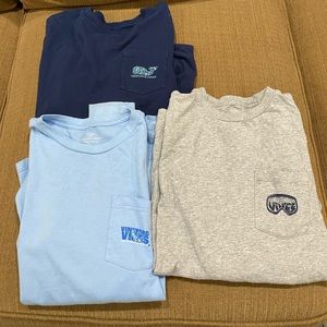 Lot of Vineyard Vines long sleeve tshirts.